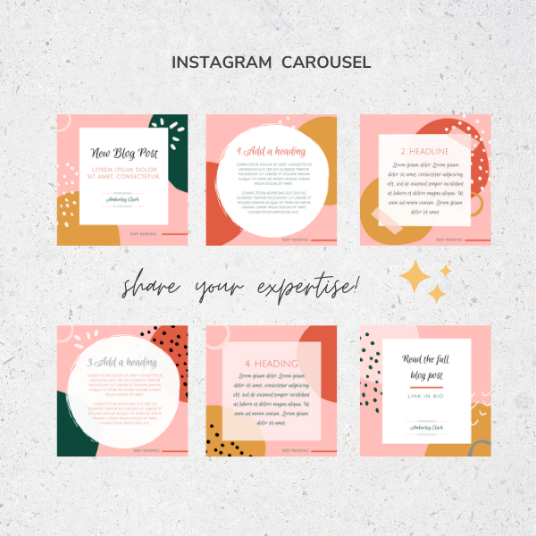 Pink Instagram Carousel Template