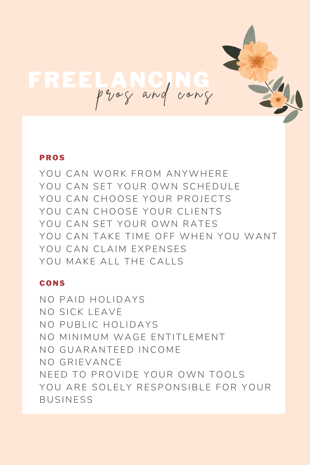 Freelancing pros and cons explained