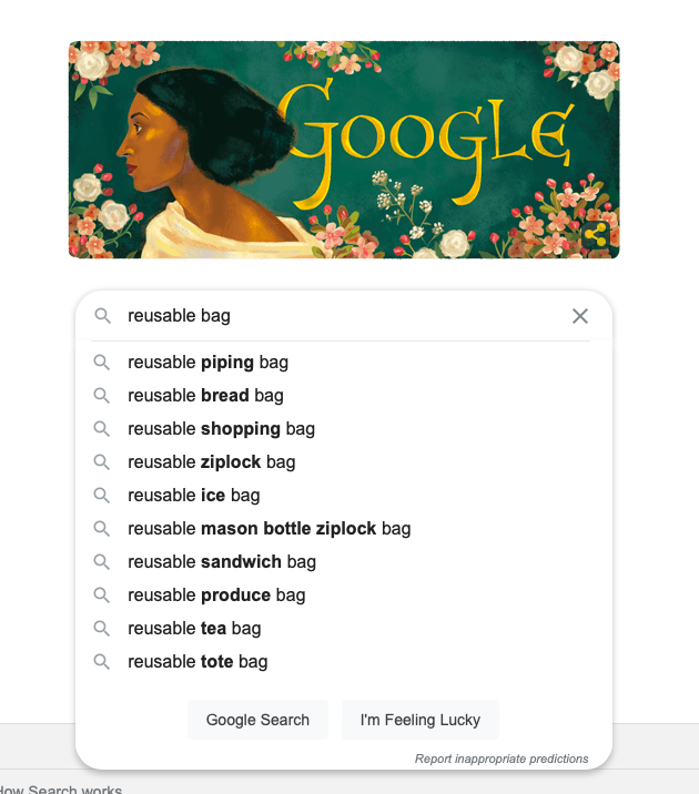 Google Keyword Research screenshot