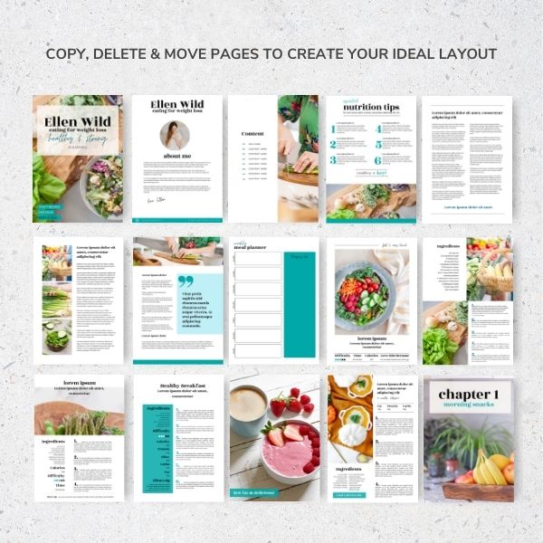 healthy eating cookbook template