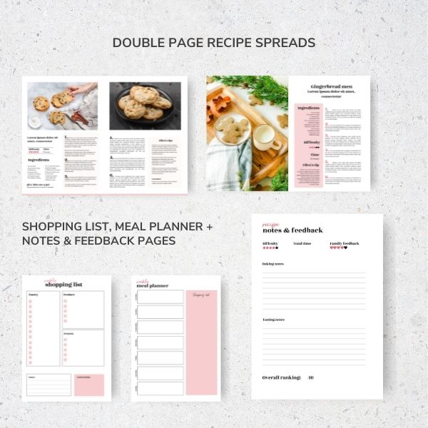 cookbook canva template