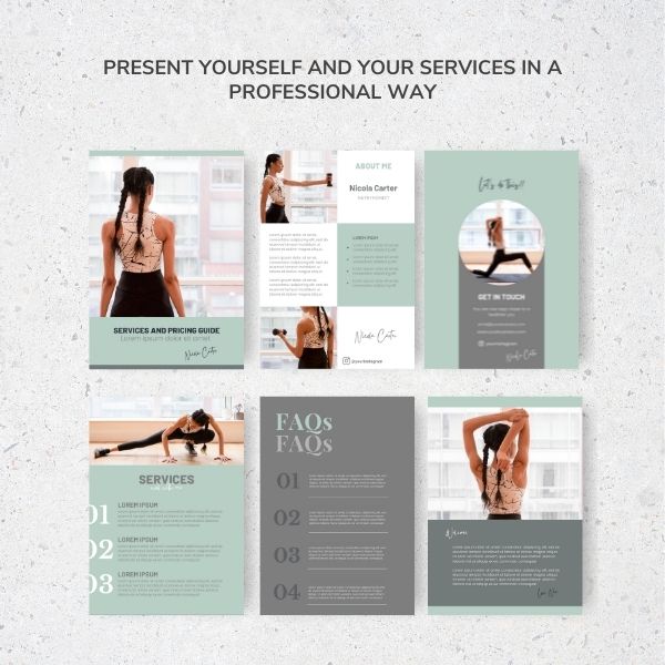 pricing and services guide fitness