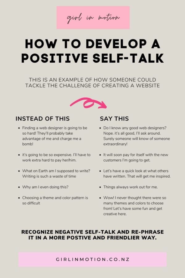 How to change negative self talk