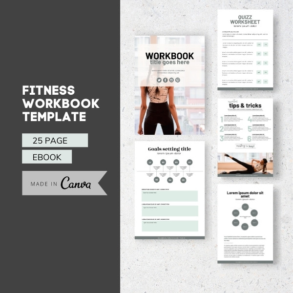 Fitness workbook template