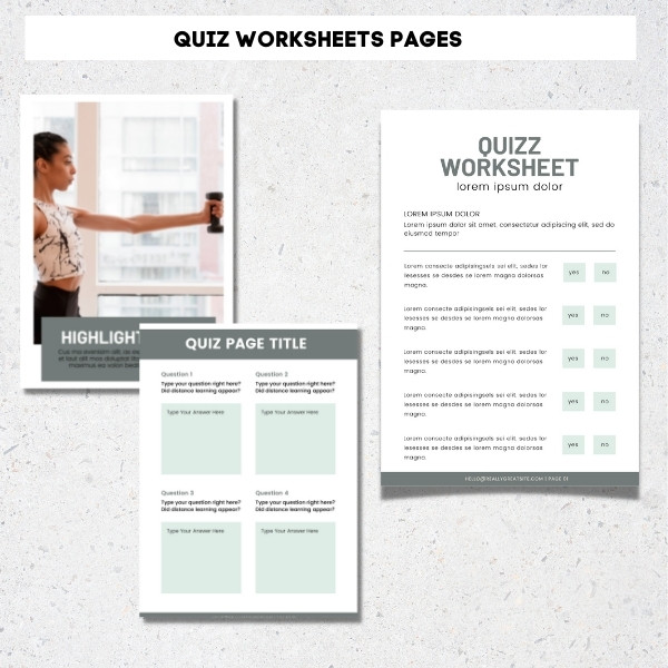 Fitness worksheet template