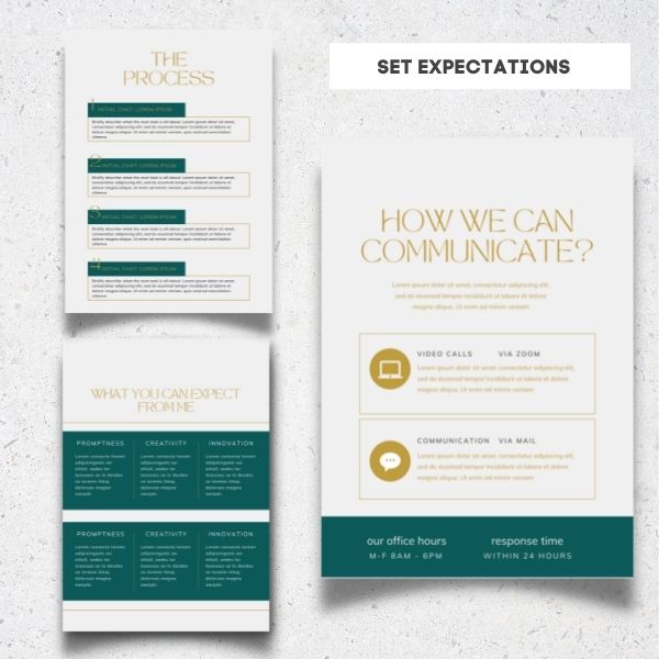 Green and gold ebook template